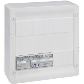 Lot de 3 coffrets multimédia basique double play DRIVIA 13 - 4RJ45 + Répartiteur TV 13 modules