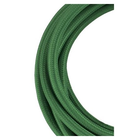 Cordon textile coloré - 2 conducteurs - 3m - Vert foncé