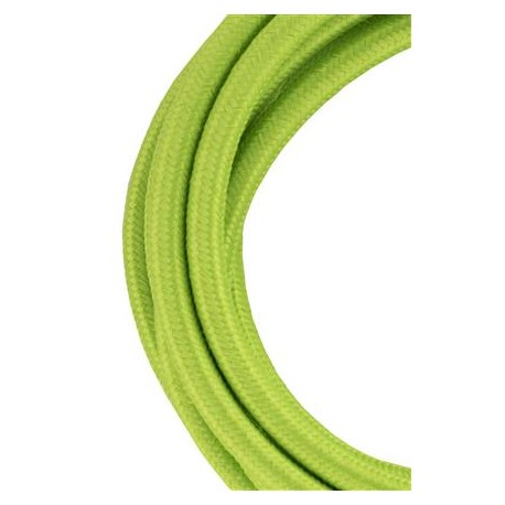 Cordon textile coloré - 2 conducteurs - 3m - Vert