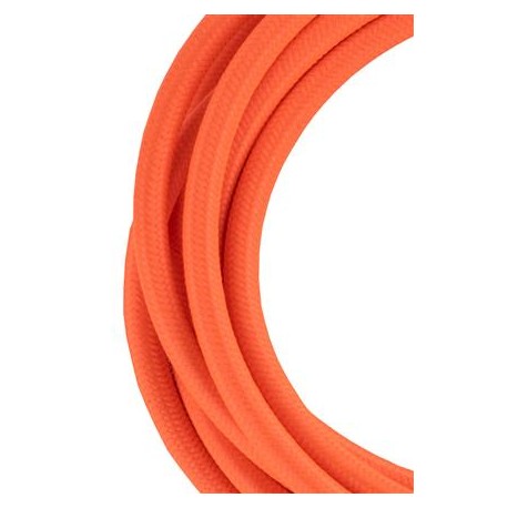 Cordon textile coloré - 2 conducteurs - 3m - Orange