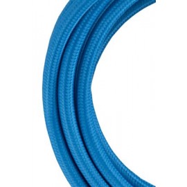 Cordon textile coloré - 2 conducteurs - 3m - Bleu