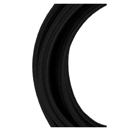 Rouleau de cordon textile coloré - 2 conducteurs - 50m - Noir