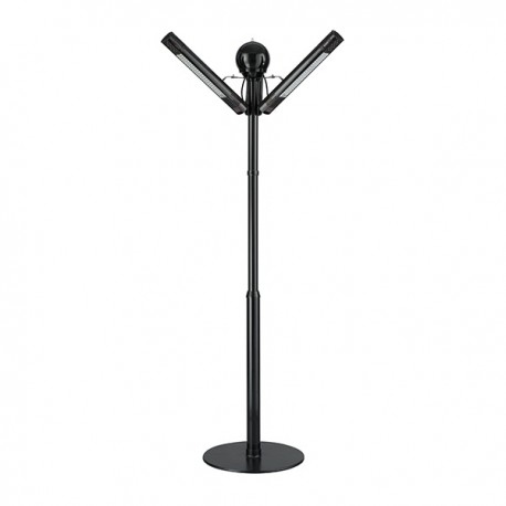 Parasol chauffant électrique Infrapalm IHPA30W - 3000W - IP67 - Aluminium - Noir