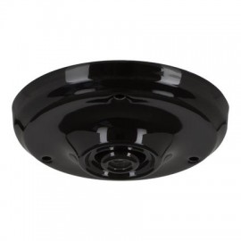Rosace en porcelaine - Noir