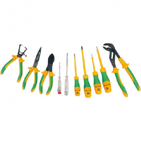 Coffret de 10 outils isolés - 6 tournevis - 4 pinces