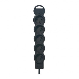 Rallonge multiprises - 5 prises - Câble 3m - Noir