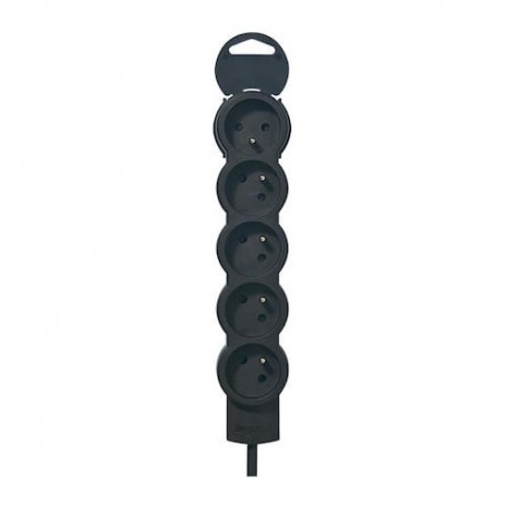 Rallonge multiprises - 5 prises - Câble 3m - Noir
