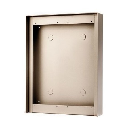 Cadre saillie avec visière - Pour platine 1x2 modules - Alu
