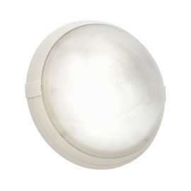 Hublot fonctionnel Super 400 antivandale en polycarbonate - E27 - 70W - Fonction On/Off - Rond - Blanc - Non dimmable