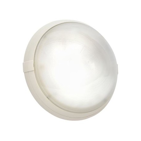 Hublot fonctionnel Super 400 antivandale en polycarbonate - E27 - 70W - Fonction On/Off - Rond - Blanc - Non dimmable