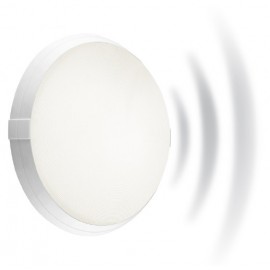 Hublot fonctionnel Super 400 antivandale avec détecteur HF en polycarbonate - E27 - 53W - Rond - Blanc - Non dimmable