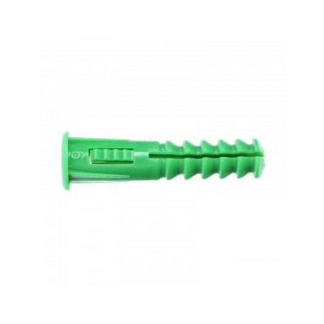Cheville RC6 verte avec collerette - Seau de 500
