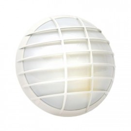Hublot à grille haute puissance HP lampe fluo intérieur - 56W - 4000K - Fonction On/Off - Rond - Blanc - Non dimmable