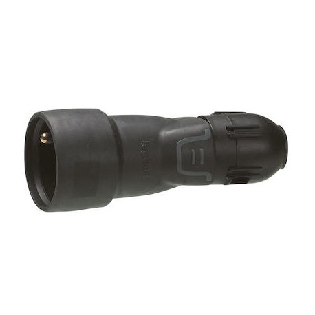 Lot de 10 prolongateurs à témoin de tension - 2P+T - 16A - Noir