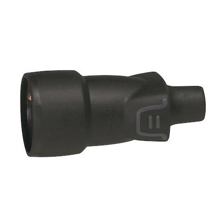 Prolongateur borne à vis à sortie droite - 2P+T - 16A - Noir