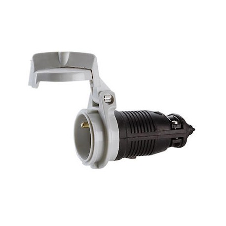 Prolongateur Martin Lunel avec bague de verrouillage - 2P+T - 16A - Noir