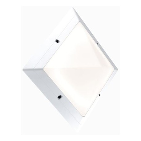 Hublot résidentiel Pyramide antivandale lampe fluo intérieur - 18W - 4000K - Fonction On/Off - Carré - Blanc - Non dimmable