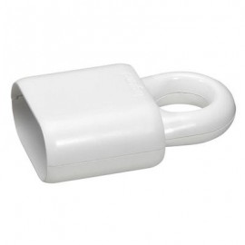 Prolongateur plastique avec anneau d'extraction - 2P - 6A - Blanc