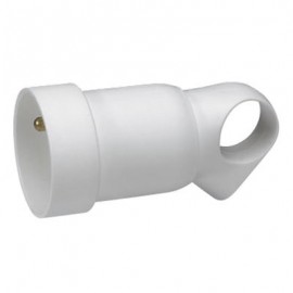 Prolongateur plastique avec anneau - 2P+T - 16A - Blanc