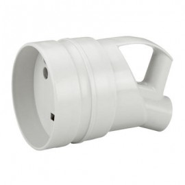 Prolongateur plastique avec anneau à sortie latérale - 2P+T - 20A - Gris