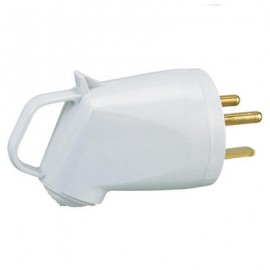 Fiche plastique à sortie latérale - 2P+T - 32A - Gris