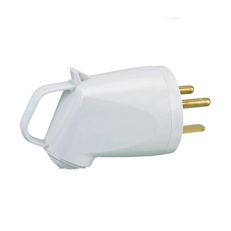 Fiche plastique à sortie latérale - 2P+T - 32A - Gris