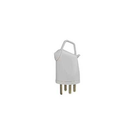Fiche plastique à sortie latérale - 3P+T - 32A - Gris