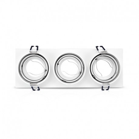 100 Supports De Lampe Encastrés GU10 Satiné - 220V Orientables