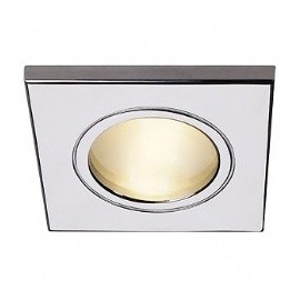 Spot encastre FGL OUT MR16 aluminium carre blanc verre satine