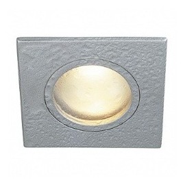 Spot encastre FGL OUT MR16 aluminium carre gris argent verre satine