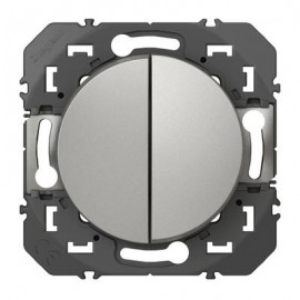 Double va-et-vient Dooxie 1 poste - 10AX - 250V - Aluminium