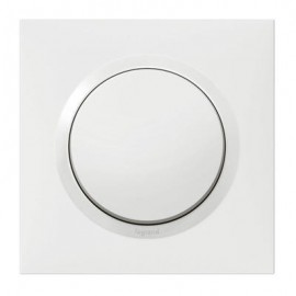 Poussoir complet Dooxie One - 1 poste - 6A - 250V - Blanc