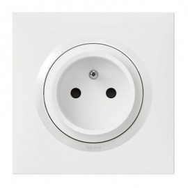 Prise de courant easyréno Dooxie One - 2P+T - Faible profondeur - 16A - Blanche
