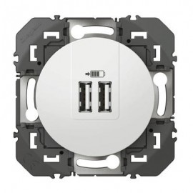 Module de charge USB Dooxie - Type A - 2,4A - Blanc