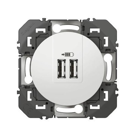 Module de charge USB Dooxie - Type A - 2,4A - Blanc