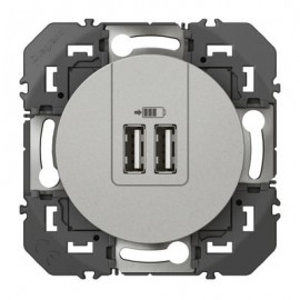 Module de charge USB Dooxie - Type A - 2,4A - Alu