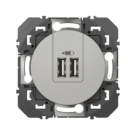 Module de charge USB Dooxie - Type A - 2,4A - Alu