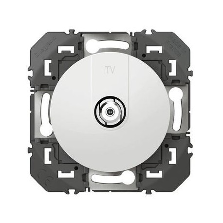 Prise de télévision type F Dooxie - A visser - Blanc