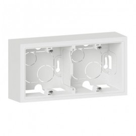 Cadre saillie Dooxie - 2 postes - Blanc