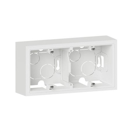 Cadre saillie Dooxie - 2 postes - Blanc