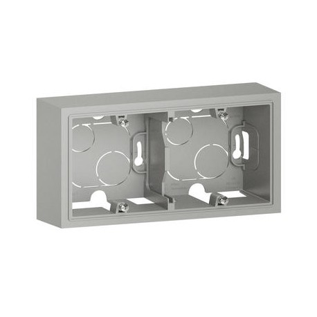 Cadre saillie Dooxie - 2 postes - Alu