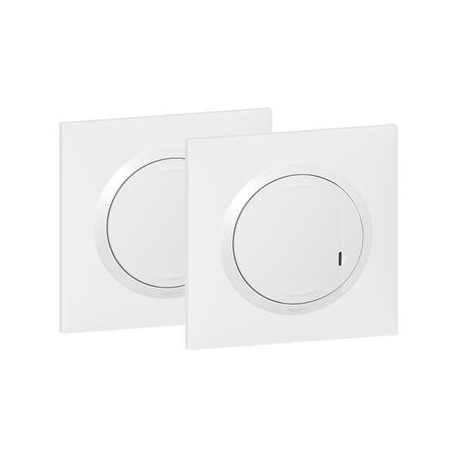 Prêt à poser Dooxie - 1 commande sans fil - 1 interrupteur - 230V - Blanc