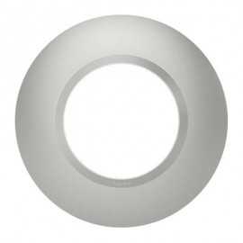 Plaque ronde Dooxie - 1 poste - Effet aluminium