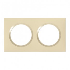 Plaque carrée Dooxie - 2 postes - Entraxe 71mm - Dune
