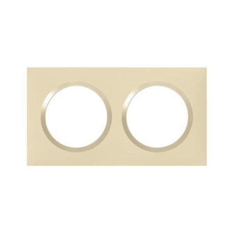 Plaque carrée Dooxie - 2 postes - Entraxe 71mm - Dune