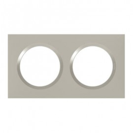 Plaque carrée Dooxie - 2 postes - Entraxe 71mm - Plume