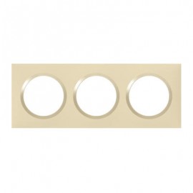 Plaque carrée Dooxie - 3 postes - Entraxe 71mm - Dune