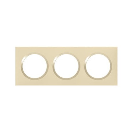 Plaque carrée Dooxie - 3 postes - Entraxe 71mm - Dune