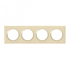 Plaque carrée Dooxie - 4 postes - Entraxe 71mm - Dune