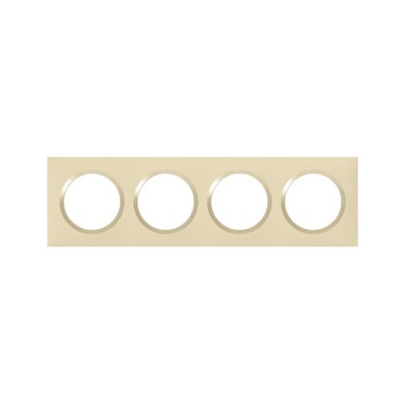 Plaque carrée Dooxie - 4 postes - Entraxe 71mm - Dune